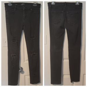 Ann Taylor LOFT 27/4 modern skinny black jeans